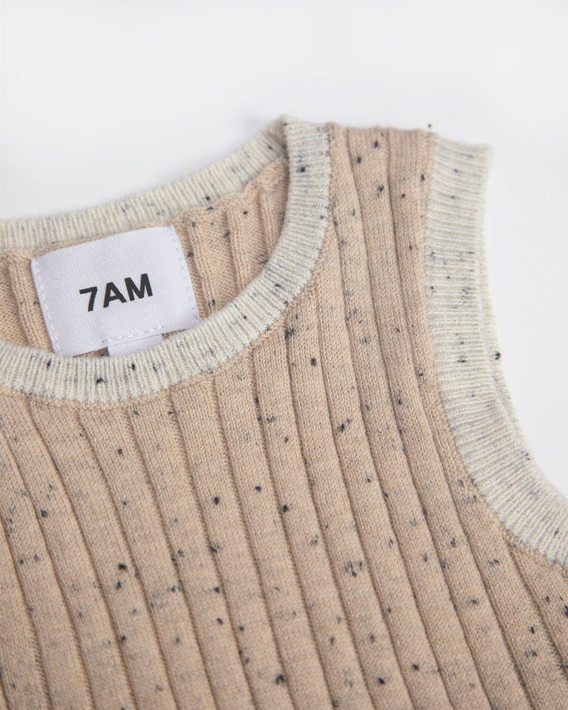 7AM - Tank Top - Hug Me - Oat - 6-9M