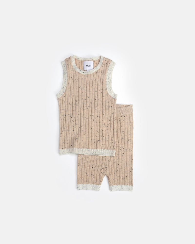 7AM - Tank Top - Hug Me - Oat - 3-6M