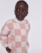 Boxy Sweater • Checkers Fuzzy