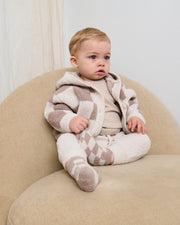 Hooded Cardigan • Checkers Fuzzy