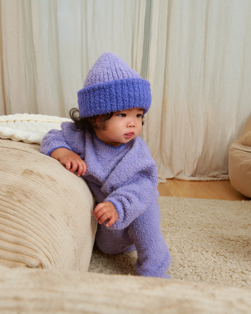 7AM - 2 - Tone Ribbed Beanie - Fuzzy