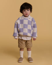 Boxy Sweater • Checkers Fuzzy