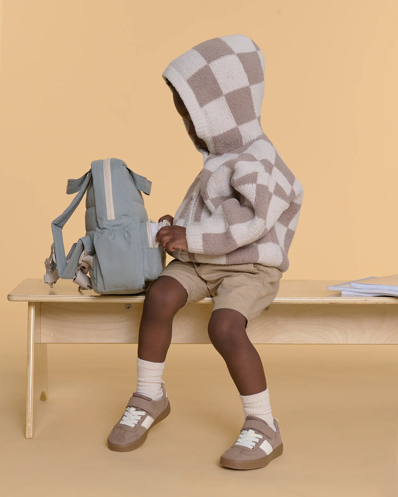 Hooded Cardigan • Checkers Fuzzy