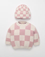 Boxy Sweater • Checkers Fuzzy