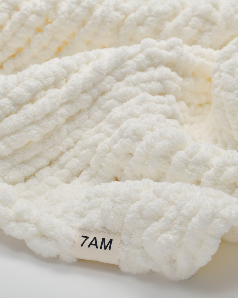 Hand-Knit Chenille Throw