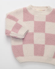 Boxy Sweater • Checkers Fuzzy