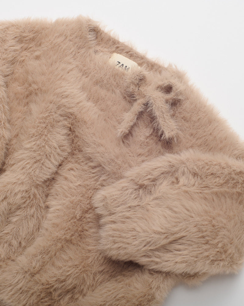 Boxy Bow Sweater • Furry