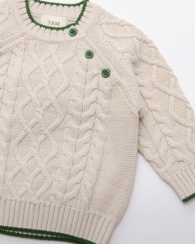 Cable Cotton Sweater - Holiday Edition