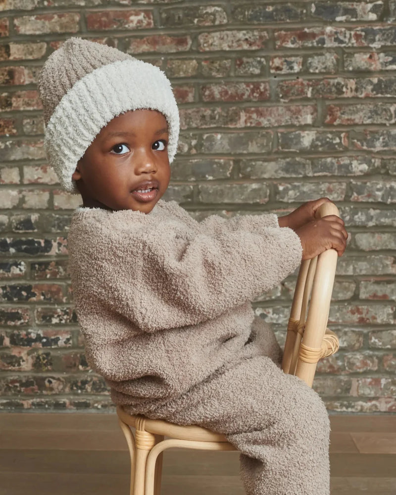 7AM - 2 - Tone Ribbed Beanie - Fuzzy