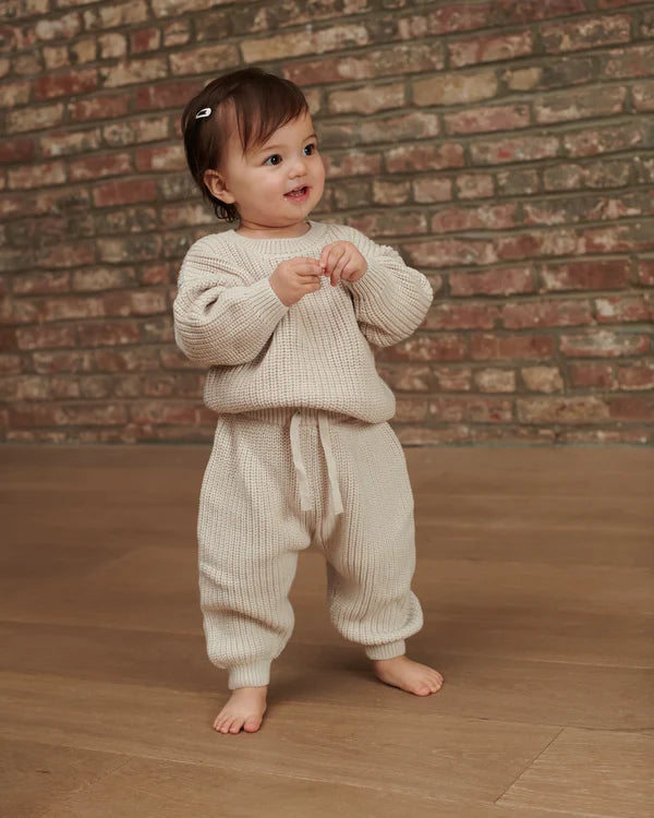 7AM - Long Sleeve Boxy Sweater - Chunky