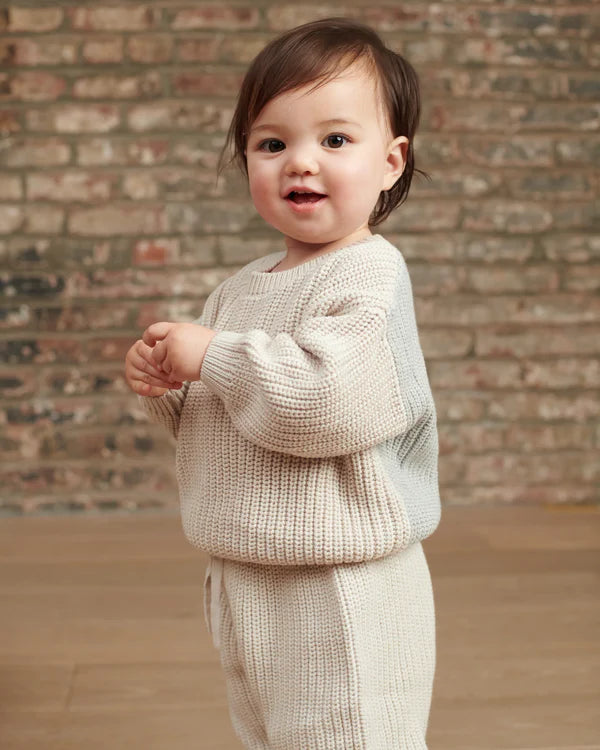 7AM - Long Sleeve Boxy Sweater - Chunky