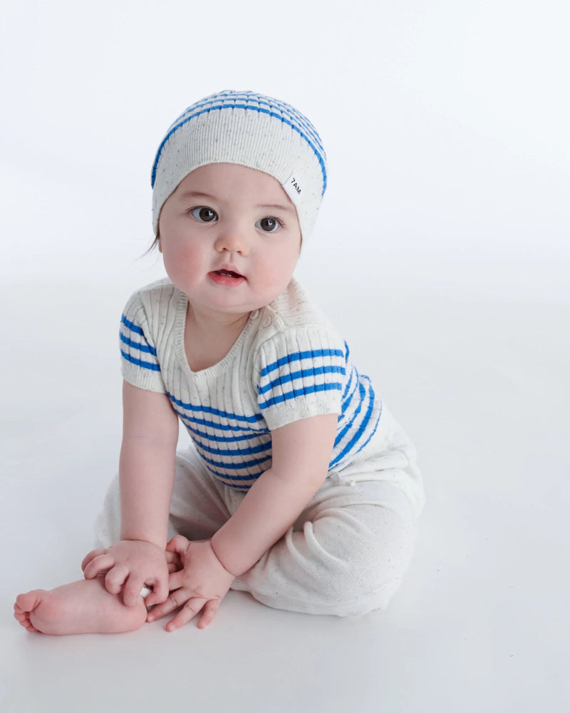 7AM - Beanie Marinière - Ribbed | Baby Knit Hat Collection for Infants and Toddlers, Soft