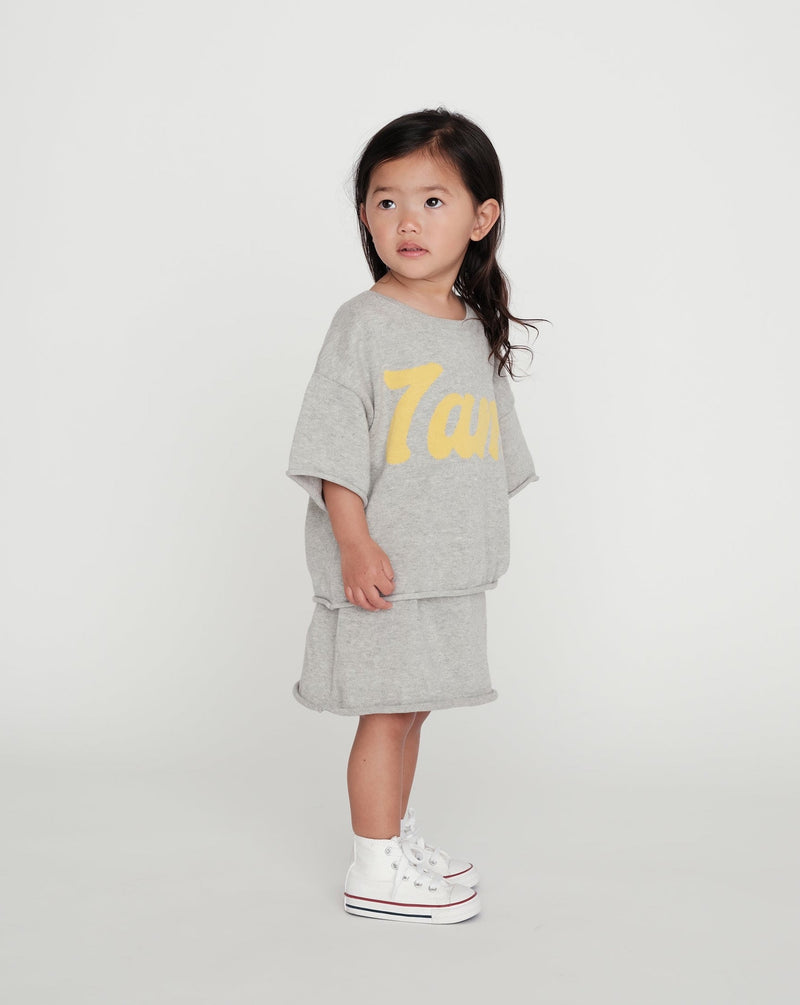 7AM - Tee Boxy - Heather Grey - 18-24M