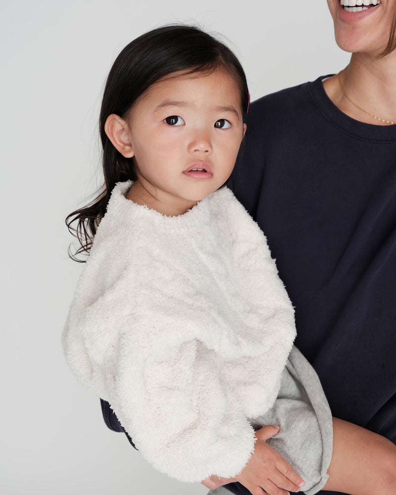7AM - Boxy Cable Sweater - Fuzzy