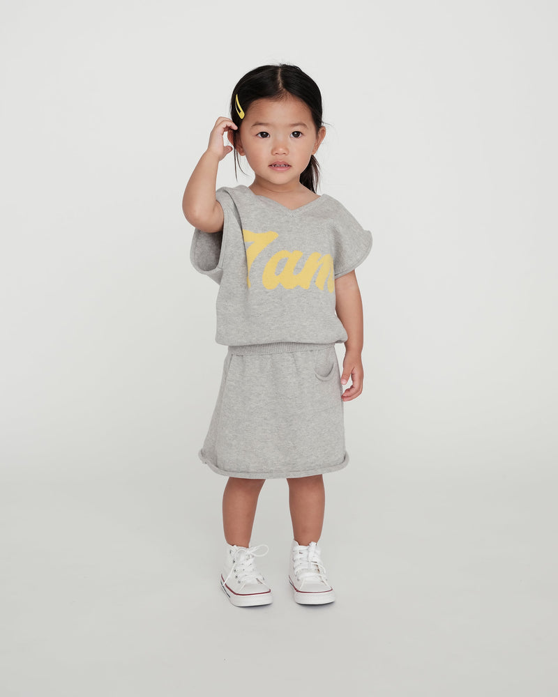 7AM Enfant - Gilet Col V Boxy 7AM Logo
