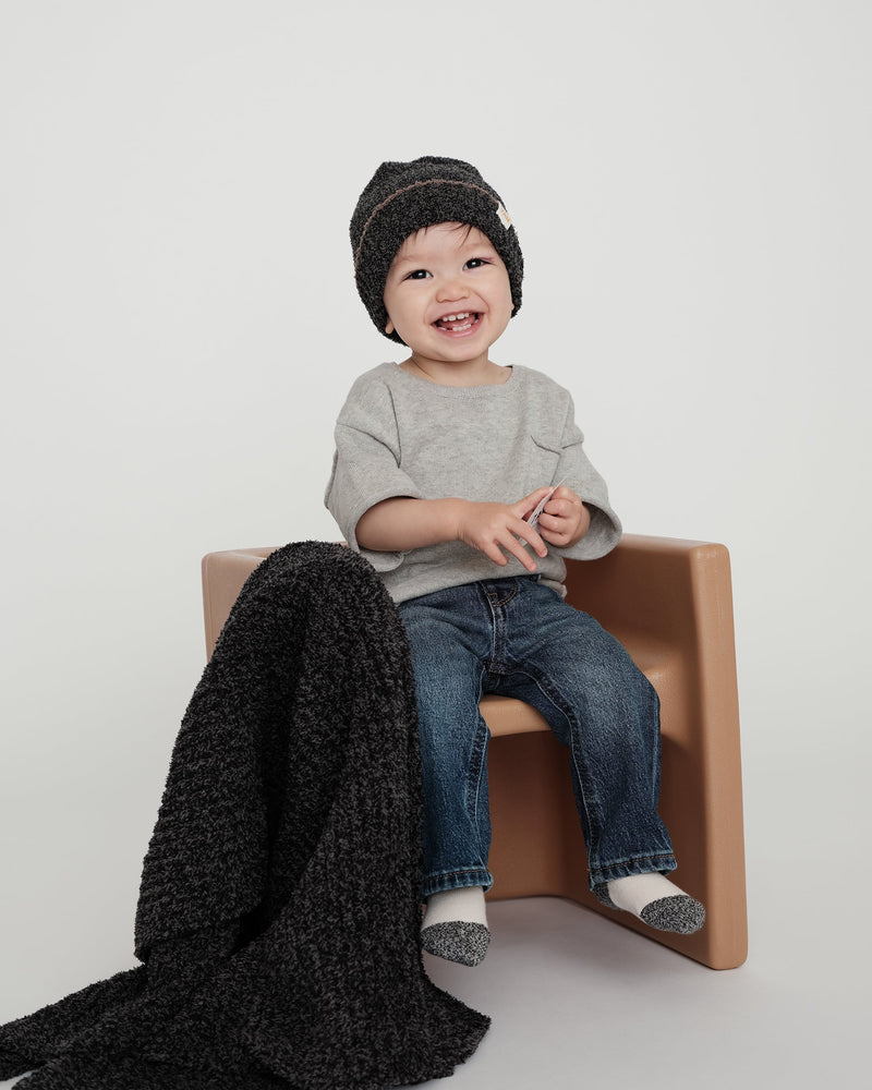 7AM - Cushy Ribbed Blanket - Fuzzy