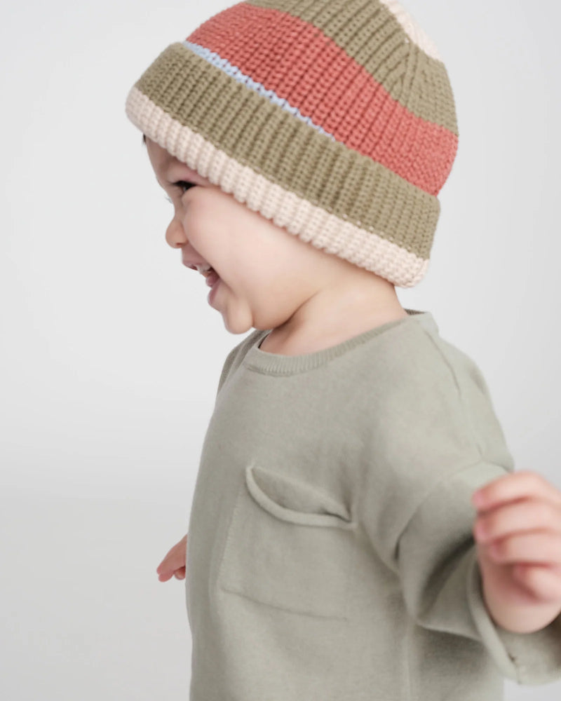 7AM - Beanie Stripe - Chunky | Striped Chunky Knit Baby & Kids Beanie Collection