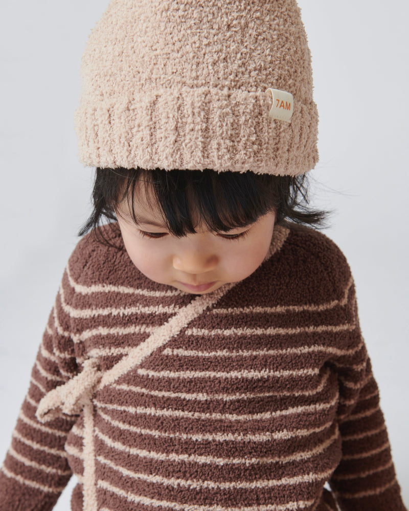 7AM - Wrap Top - Fuzzy - Choco, Pecan - 0-3M