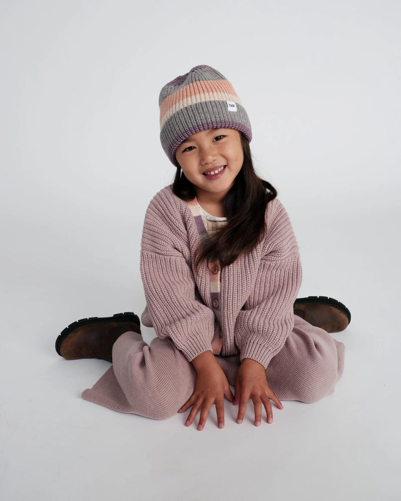 7AM - Beanie Stripe - Chunky | Striped Chunky Knit Baby & Kids Beanie Collection