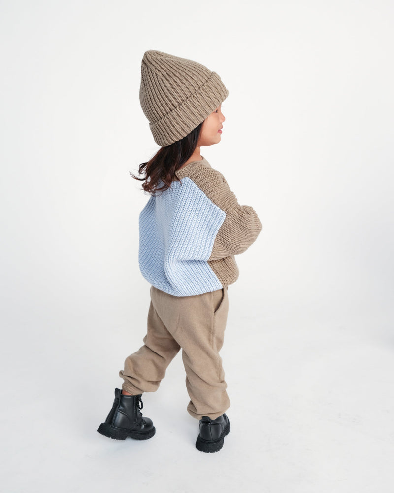 7AM - Long Sleeve Boxy Sweater - Chunky