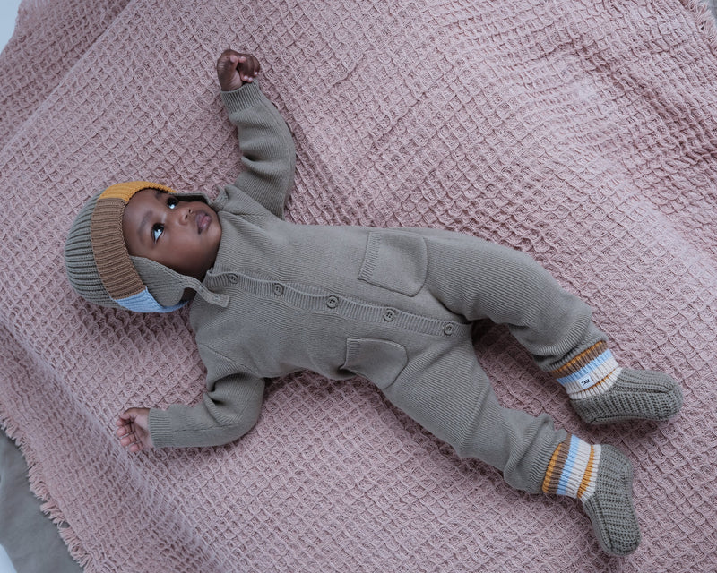 7AM Enfant - Combinaison côtelée à manches longues - Épaisse