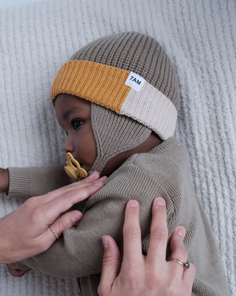7AM - Beanie Flap Chunky | Baby and Kids Winter Beanie Collection for Cold Weather