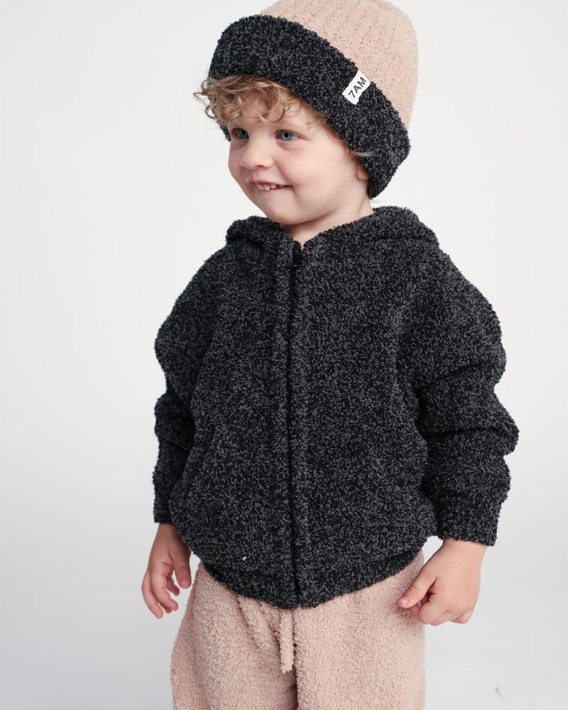 7AM Enfant - Gilet à Capuche Zippé - Peluche