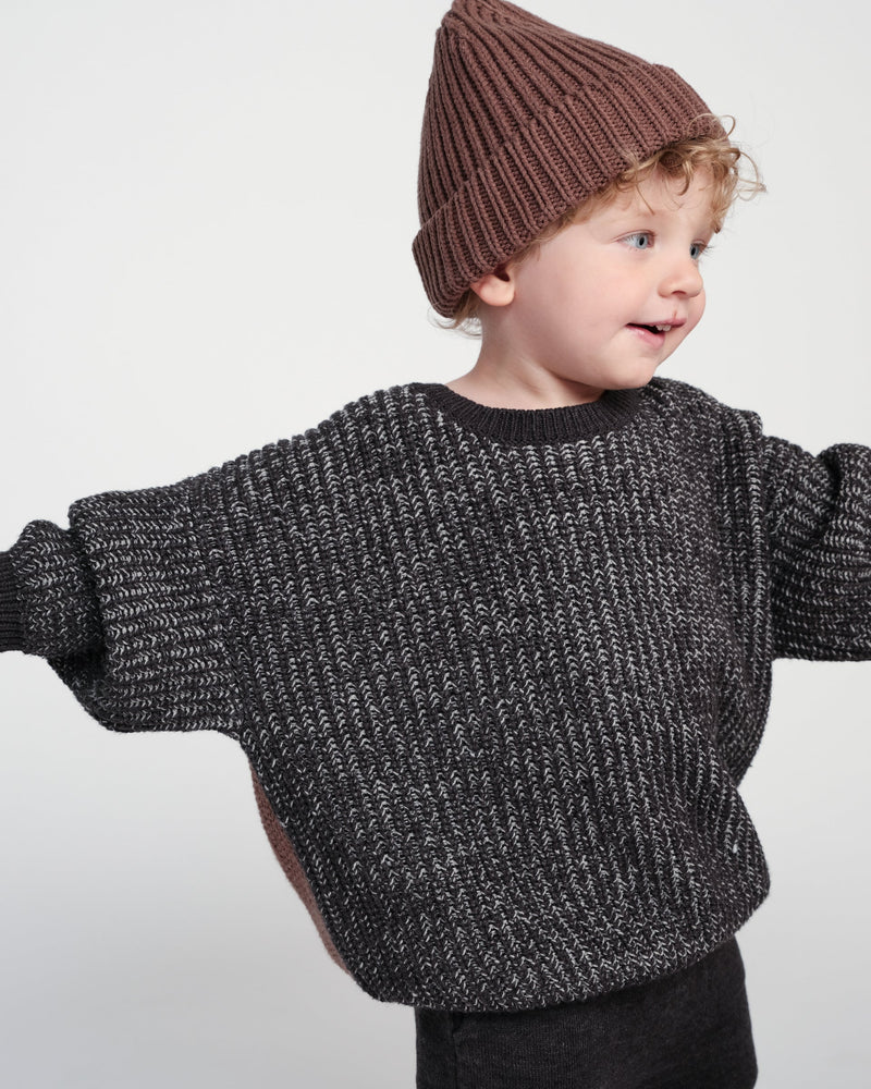 7AM - Long Sleeve Boxy Sweater - Chunky