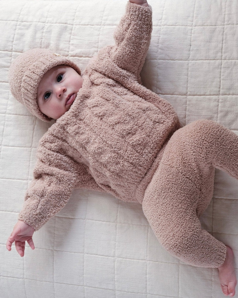 7AM - Boxy Cable Sweater - Fuzzy