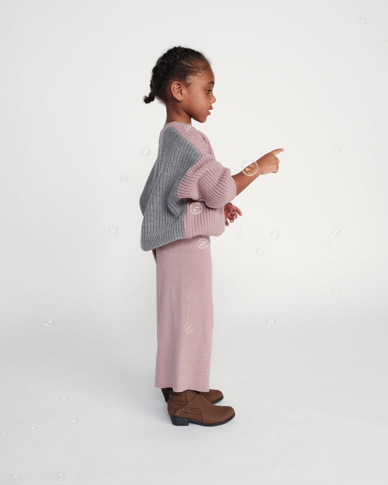 7AM - Long Sleeve Boxy Sweater - Chunky