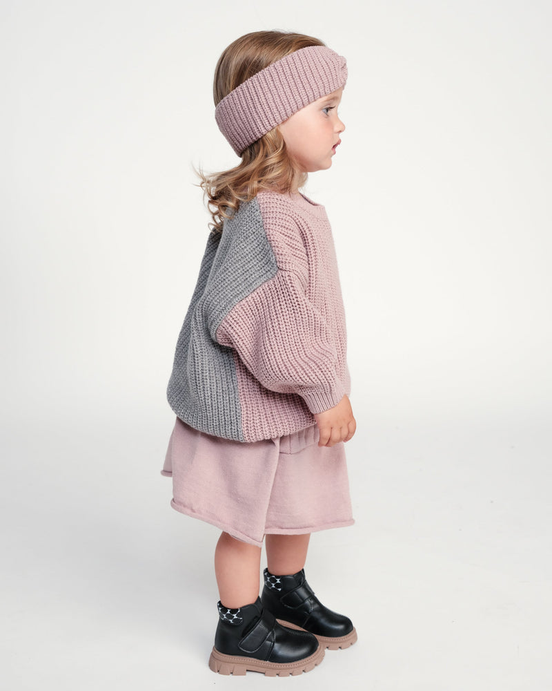 7AM - Long Sleeve Boxy Sweater - Chunky