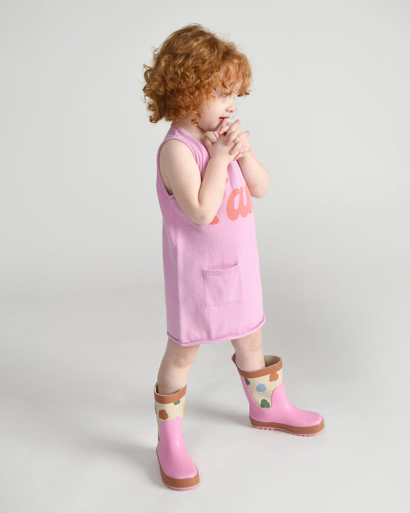 7AM Enfant - Robe Boxy en coton avec logo 7AM