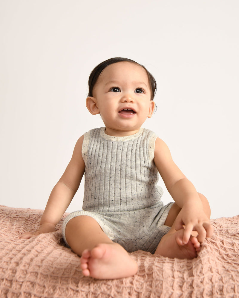 7AM - Tank Top - Hug Me - Heather Grey - 0-3M