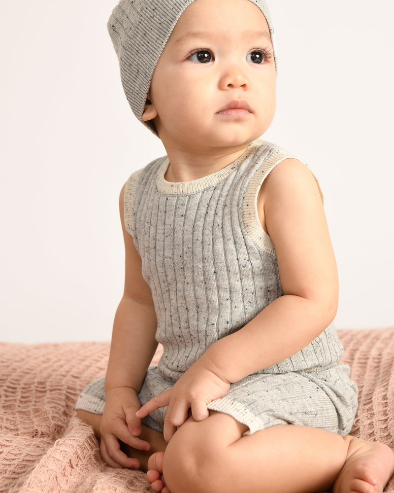 7AM - Tank Top - Hug Me - Heather Grey - 0-3M