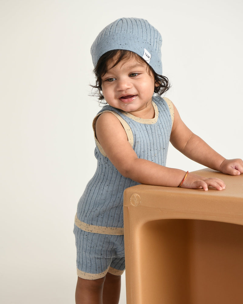 7AM - Tank Top - Hug Me - Lake Blue - 18-24M