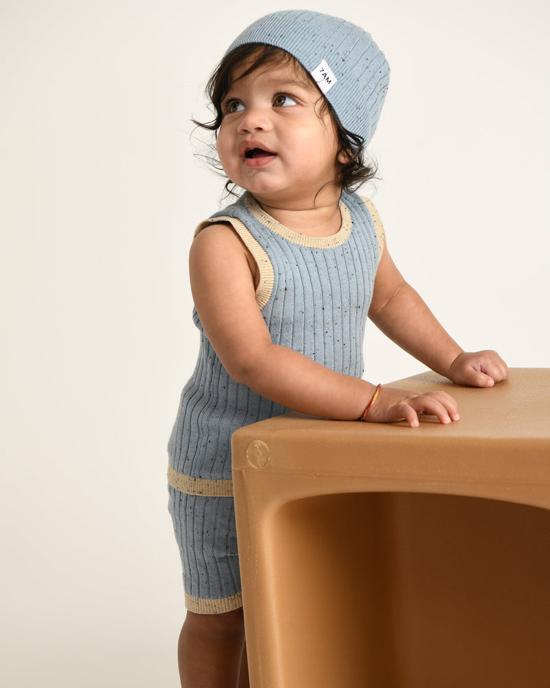 7AM - Tank Top - Hug Me - Lake Blue - 12-18M