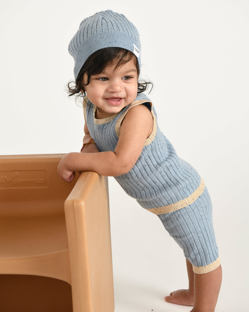 7AM - Tank Top - Hug Me - Lake Blue - 12-18M