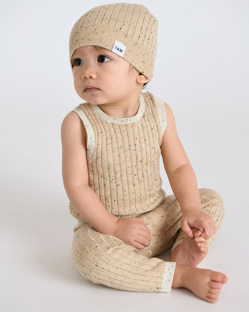 7AM - Tank Top - Hug Me - Oat - 3-6M