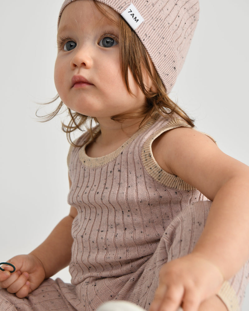 7AM - Tank Top - Hug Me - Ash Rose - 6-9M