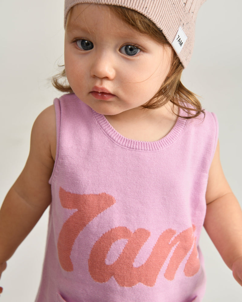 7AM - Logo Boxy Cotton Dress