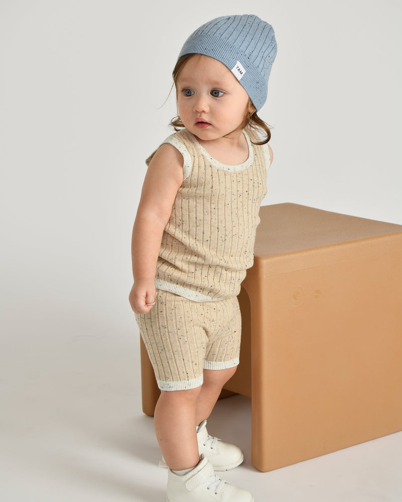 7AM - Tank Top - Hug Me - Oat - 3-6M