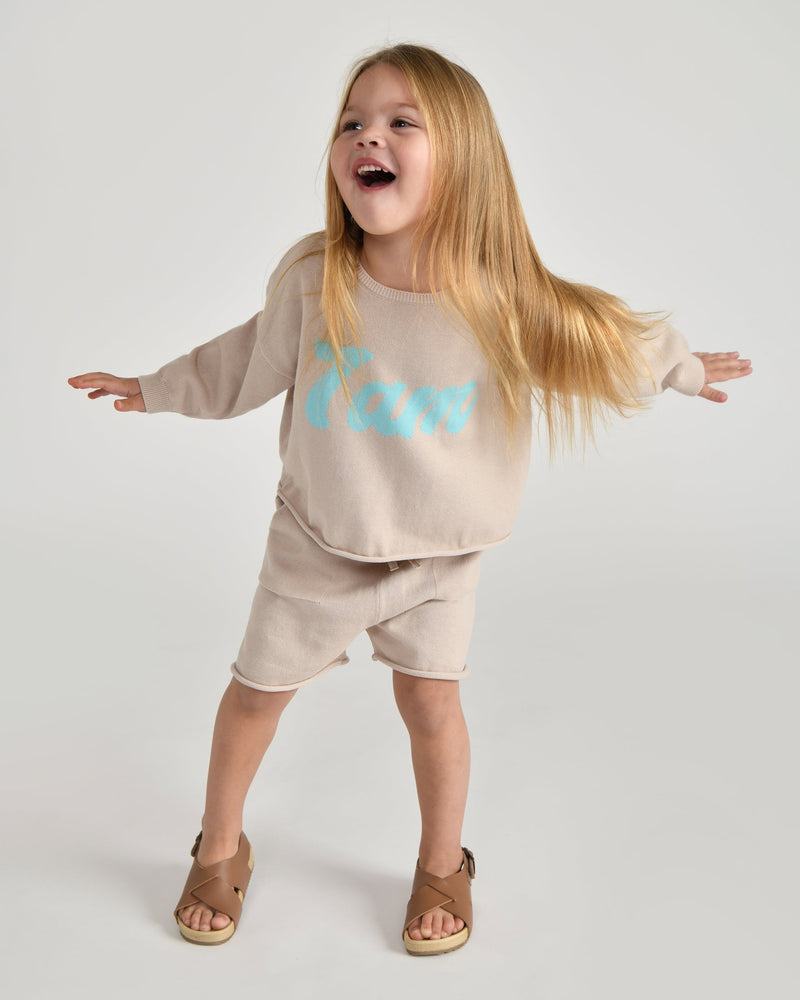 7AM - Logo Boxy Long Sleeve Top