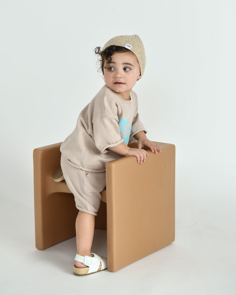 7AM - Tee Boxy - Oat - 12-18M