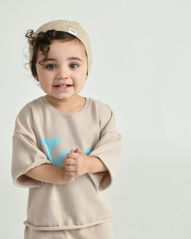 7AM - Tee Boxy - Oat - 2-3T