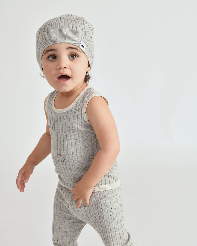 7AM - Tank Top - Hug Me - Heather Grey - 6-9M