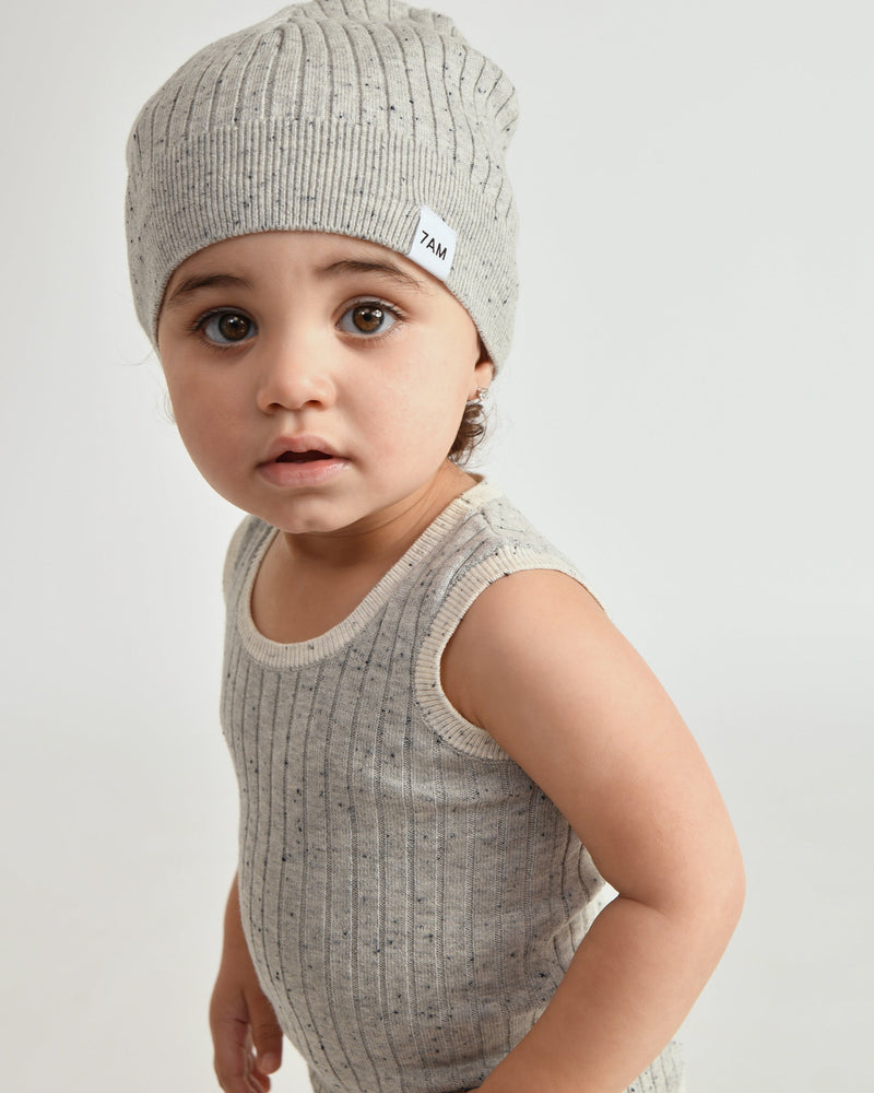 7AM - Tank Top - Hug Me - Heather Grey - 0-3M