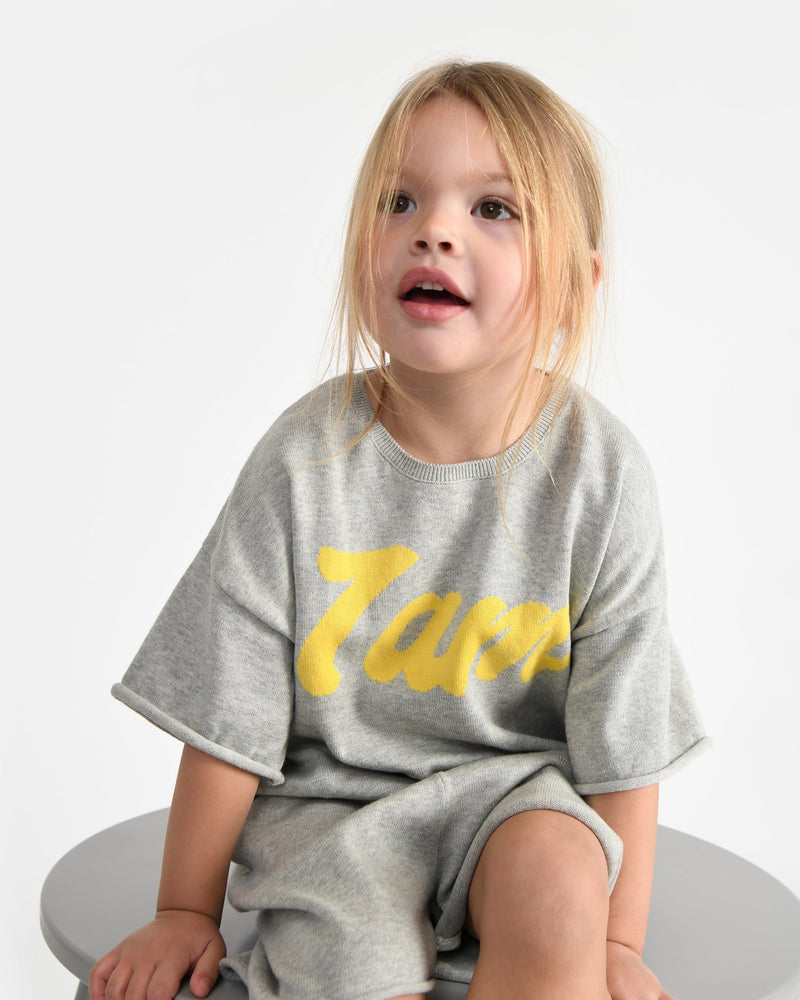 7AM - Tee Boxy - Heather Grey - 3-4T