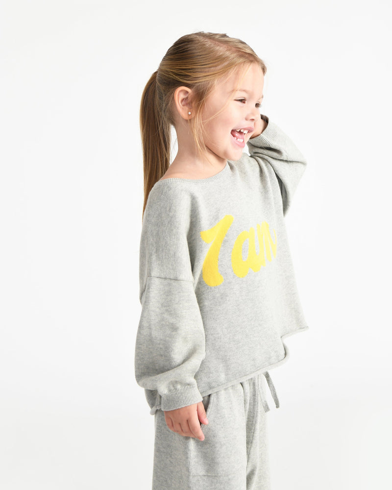 7AM - Logo Boxy Long Sleeve Top