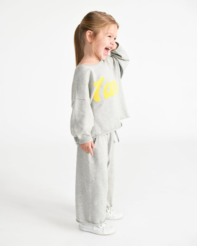 7AM - Logo Boxy Long Sleeve Top
