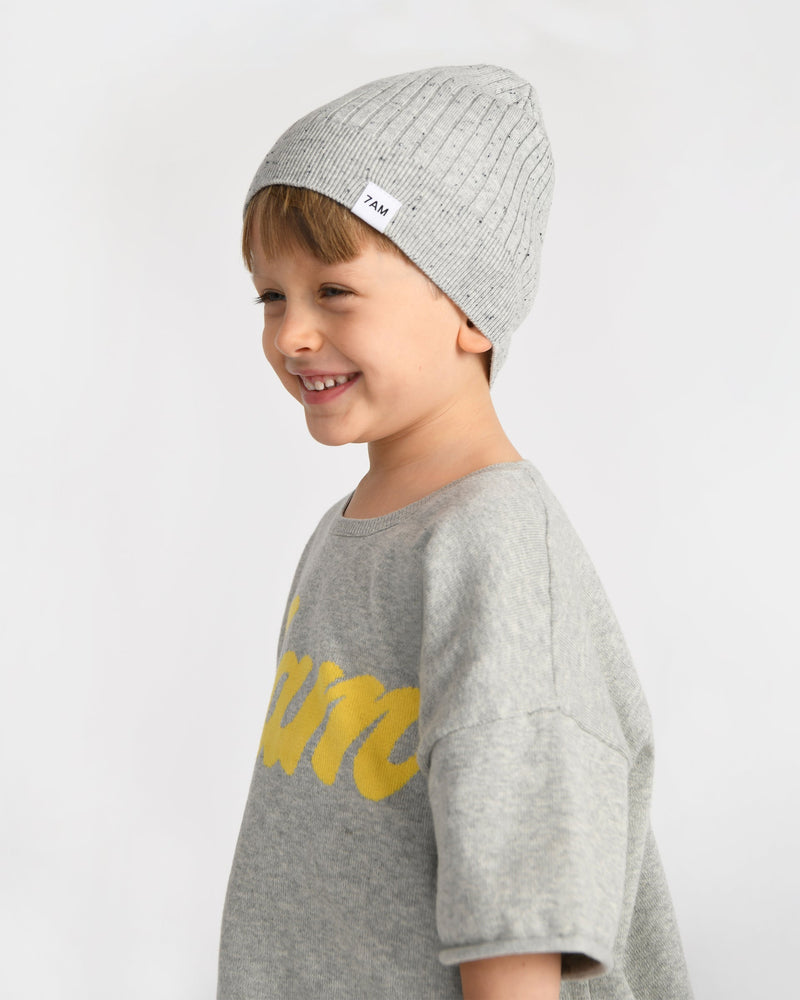 7AM - Tee Boxy - Heather Grey - 12-18M